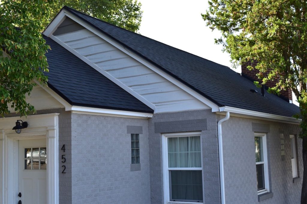 Gutter installation with roof replacement