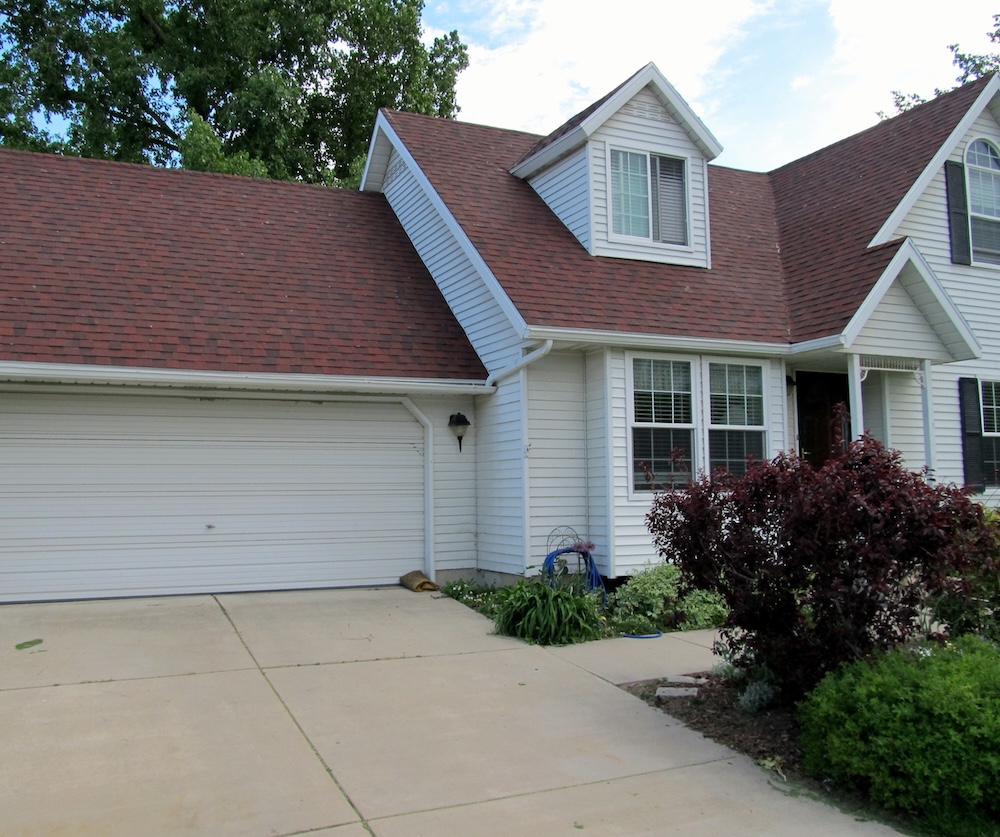 Before roof replacement of cape cod style house